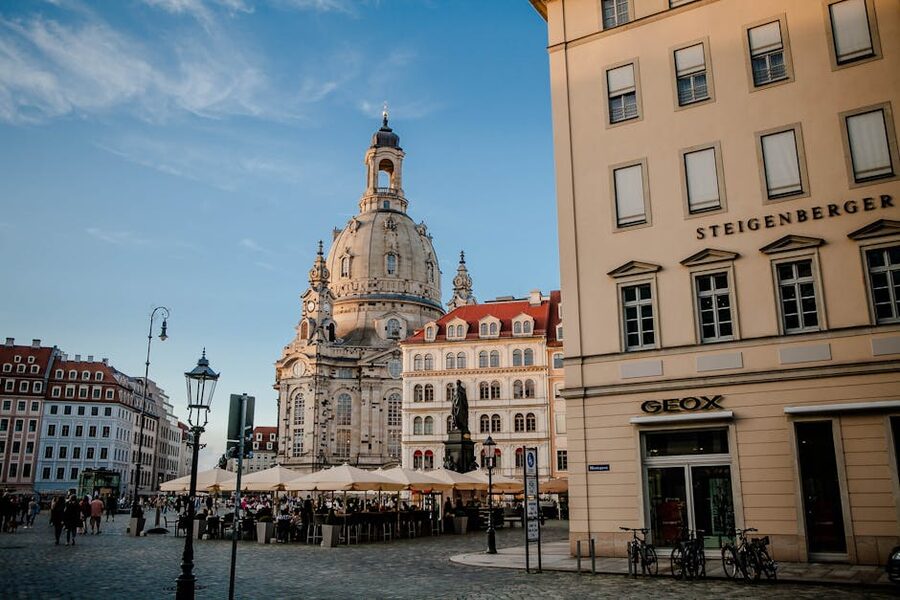 Frauenkirche on the Neumarkt square Dresden