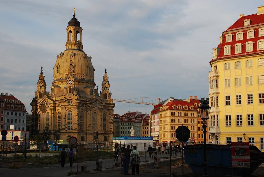 Frauenkirche Dresden at sunset
