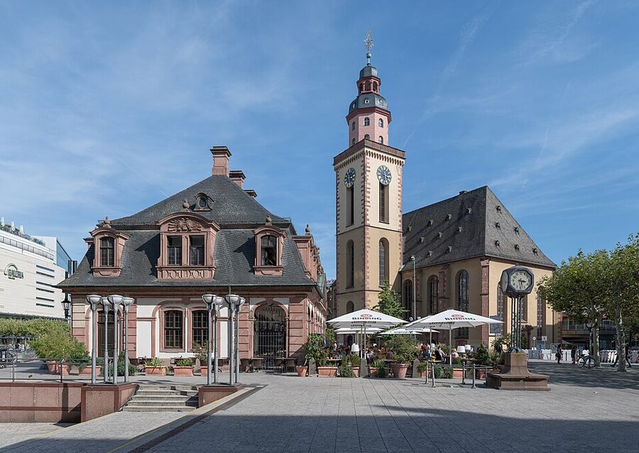Hauptwache and Katharinenkirche square Frankfurt