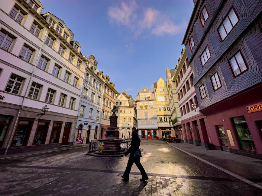 Frankfurt new old town pedestrian street