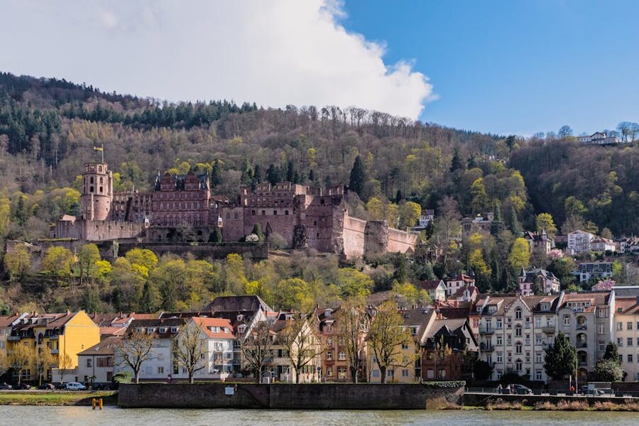 Heidelberg Castle ruins seen from across the Neckar