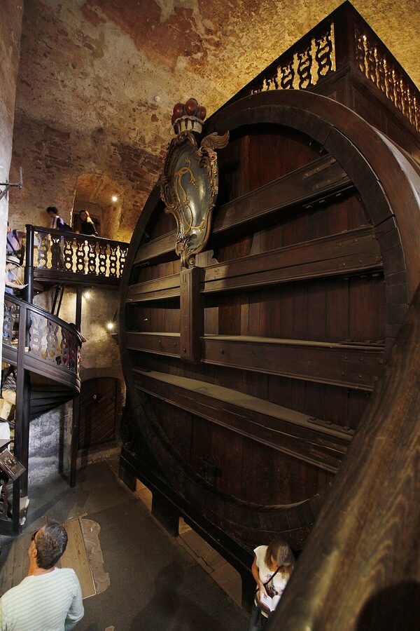 The Great Tun giant wine barrel inside Heidelberg Castle