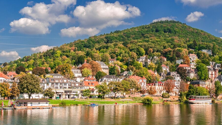 Heidelberg Castle reflected in the Neckar River