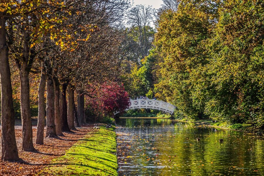 Bridge in the Schwetzingen Palace garden near Heidelberg