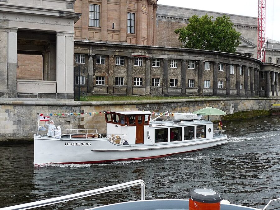 Charter boat Heidelberg moored on the Neckar