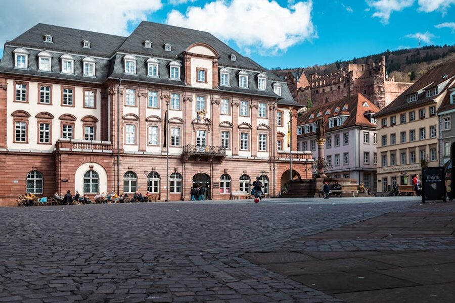 Heidelberg old town architecture and historic buildings