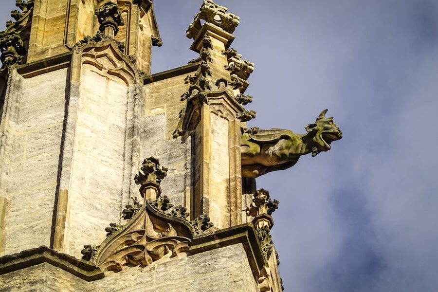 St Barbara Cathedral gargoyle close up Kutna Hora