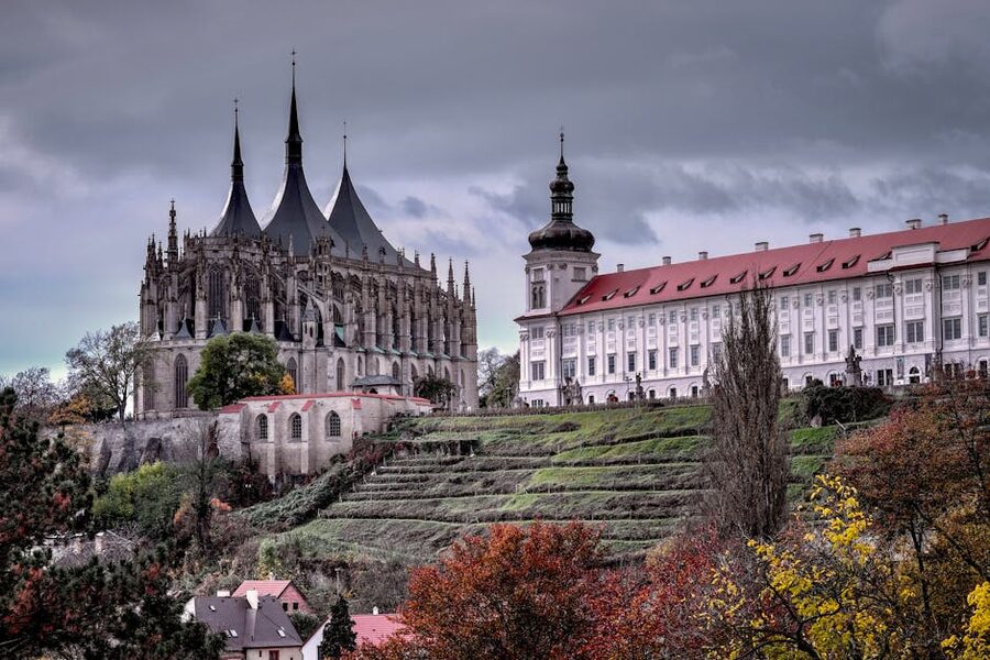 St Barbara Cathedral and Jesuit College Kutna Hora panorama
