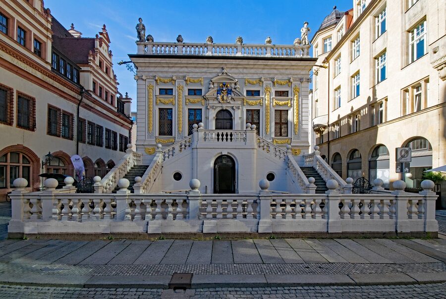 Leipzig Old Stock Exchange Alte Boerse on Naschmarkt