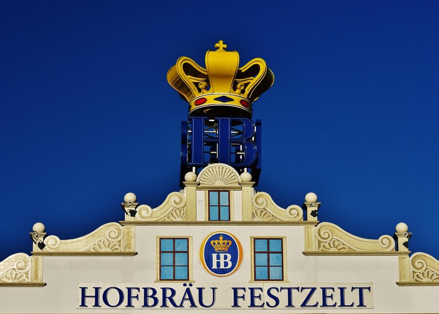 Hofbräuhaus marquee at Oktoberfest Munich