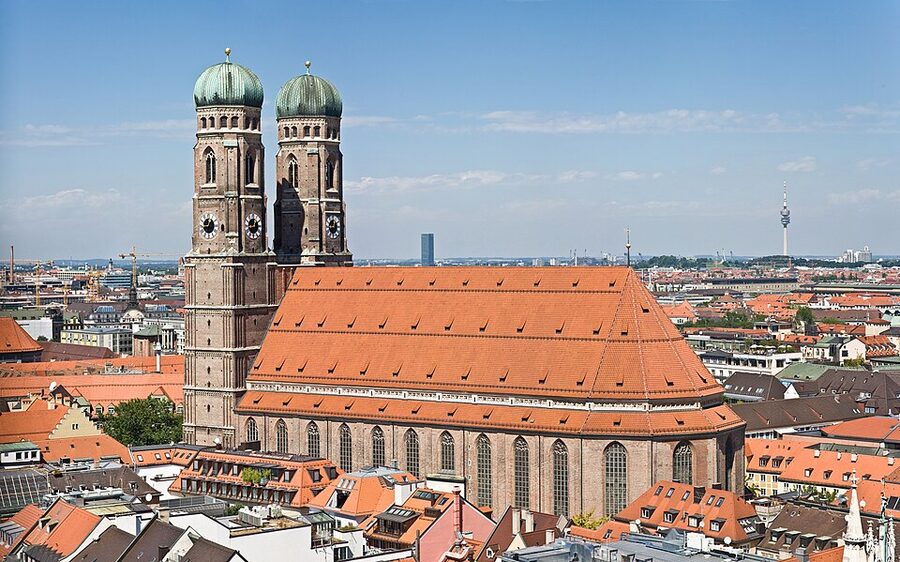 Frauenkirche from St Peter tower Munich panorama