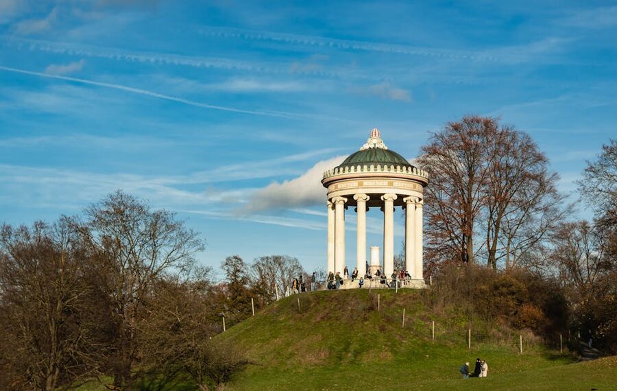 Monopteros temple in the English Garden Munich