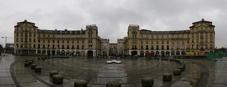 Karlsplatz Stachus square with the Karlstor gate Munich