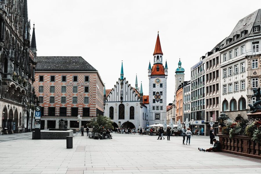 Marienplatz town square street level Munich