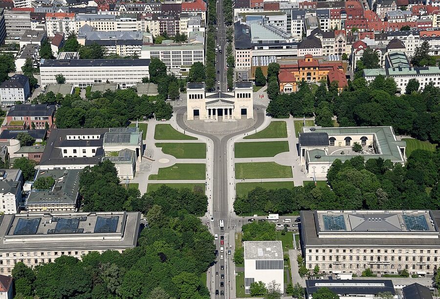 Konigsplatz aerial view Munich