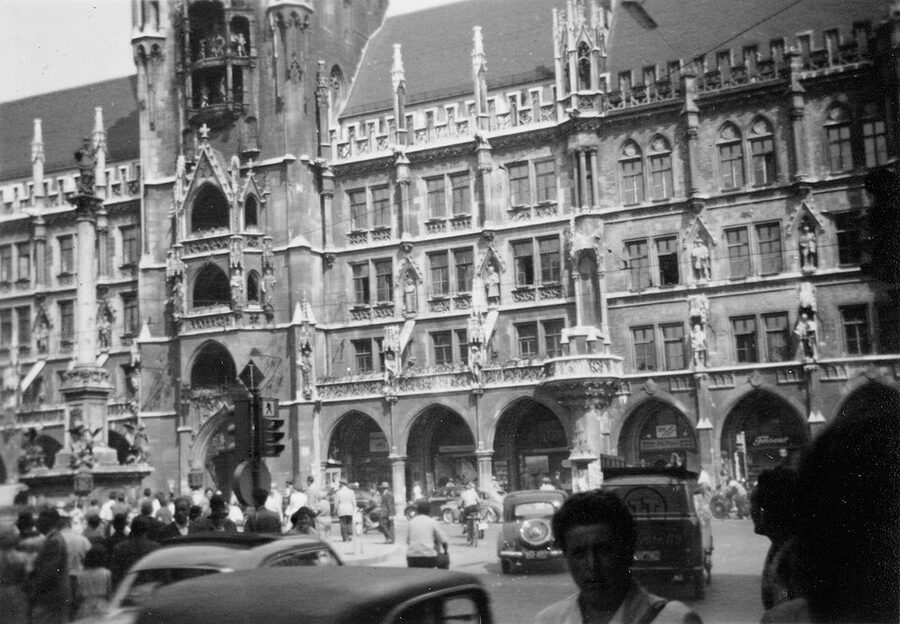 Marienplatz Munich 1950s post-war reconstruction