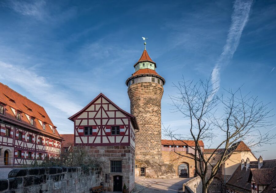 Nuremberg Castle above the underground tunnel network