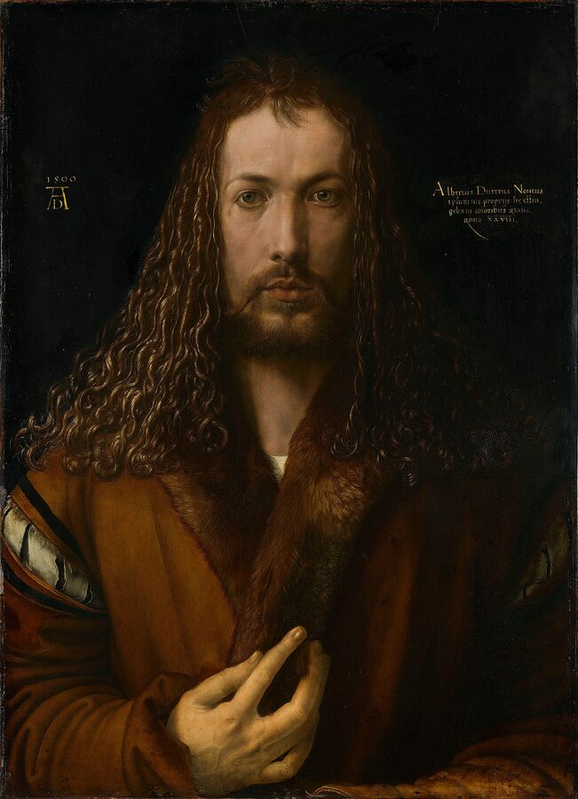 Albrecht Dürer 1500 self-portrait painted in Nuremberg