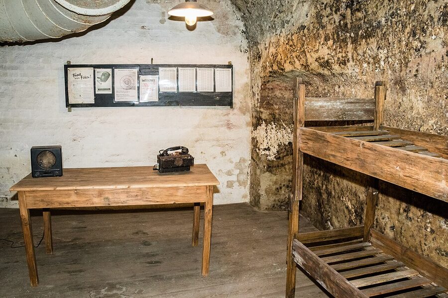Guard post inside the Kunstbunker Nuremberg