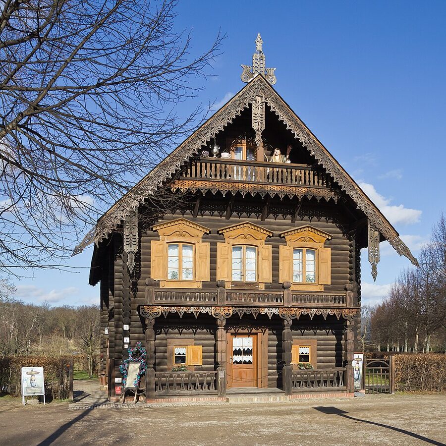 Alexandrowka Russian colony wooden houses in Potsdam