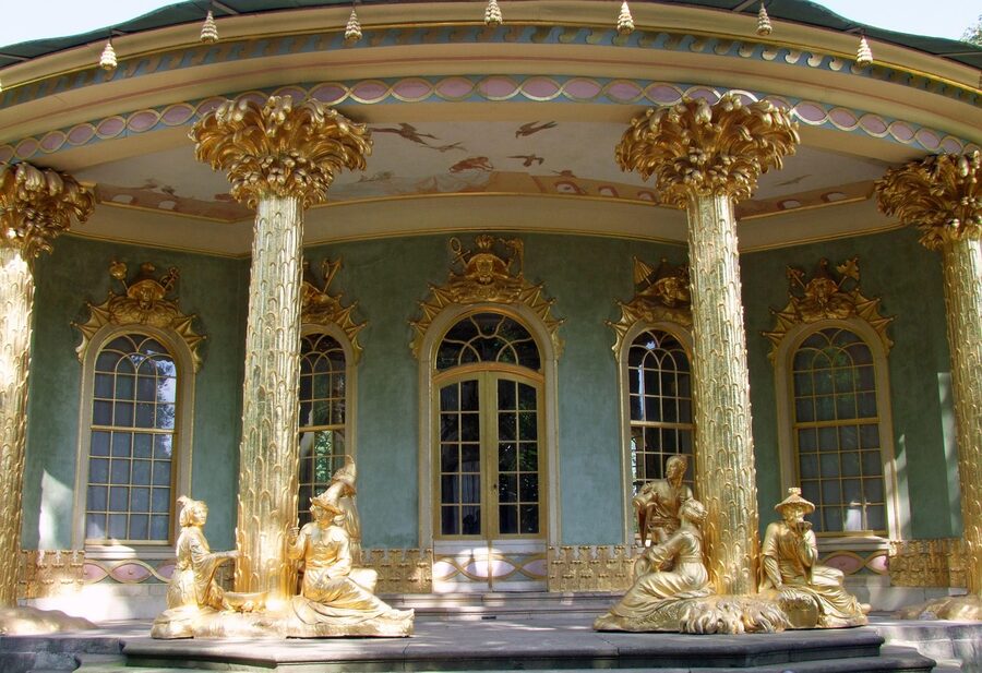 Chinese Tea House at Sanssouci Park gold ornaments detail