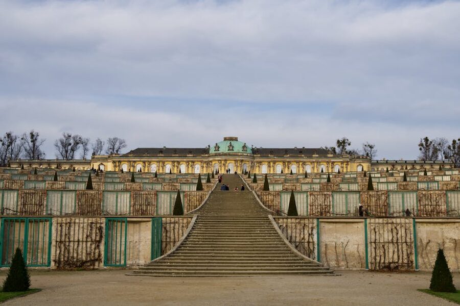 Sanssouci Palace and terraced vineyards in Potsdam Germany