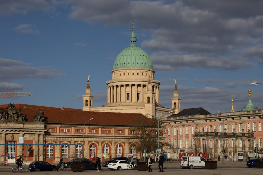 St Nicholas Church and old town in Potsdam