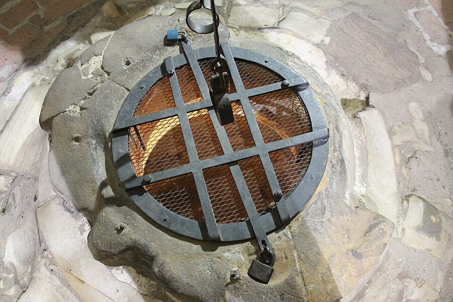 Oubliette pit inside Daliborka Tower at Prague Castle