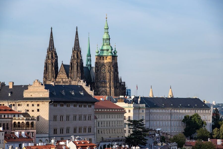 St Vitus Cathedral Gothic towers