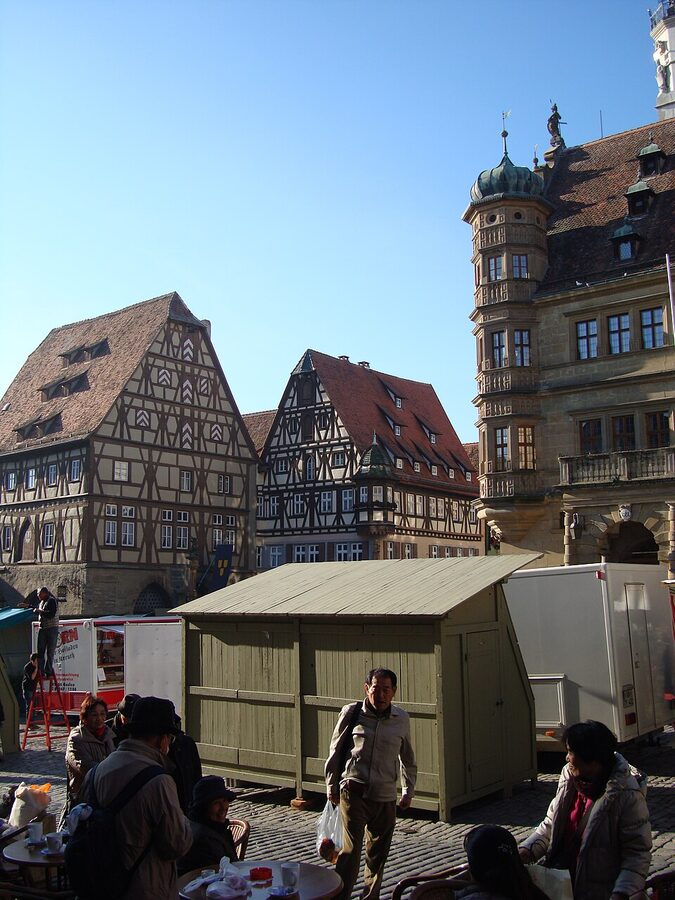 Rothenburg Christmas market Reiterlesmarkt at night
