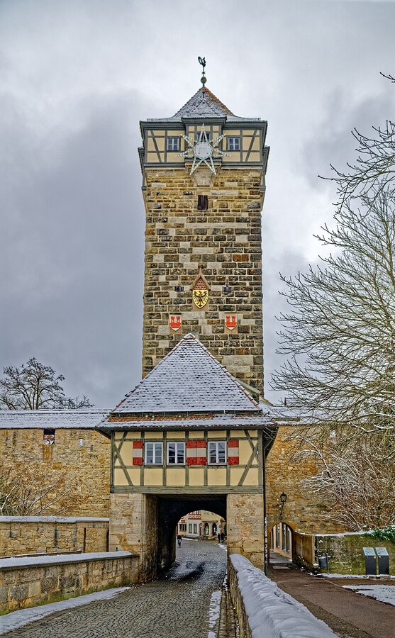 Rodertor gate tower in Rothenburg ob der Tauber