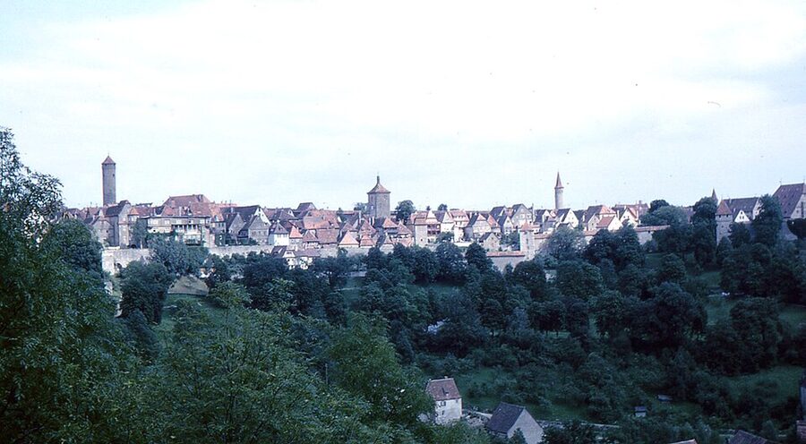 Rothenburg skyline seen from the Burggarten gardens