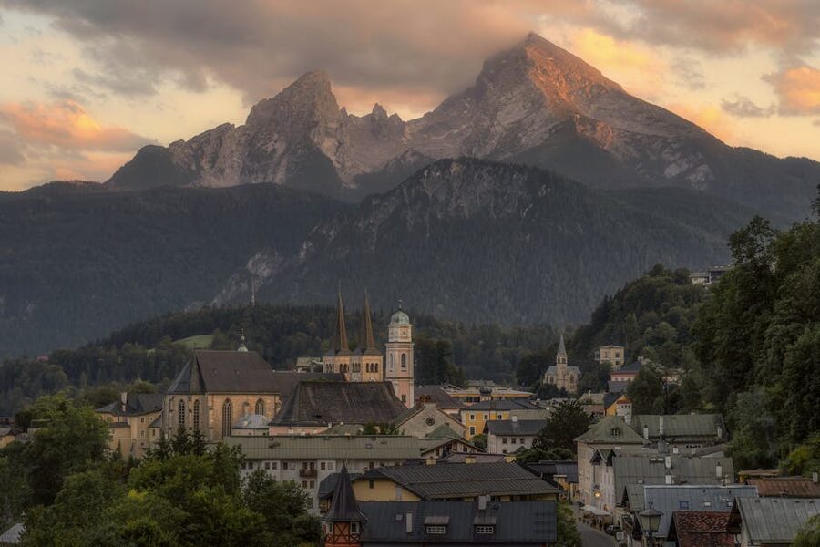 Berchtesgaden village with Watzmann mountain backdrop