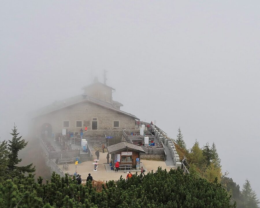 Kehlsteinhaus Eagle's Nest building above Berchtesgaden Alps