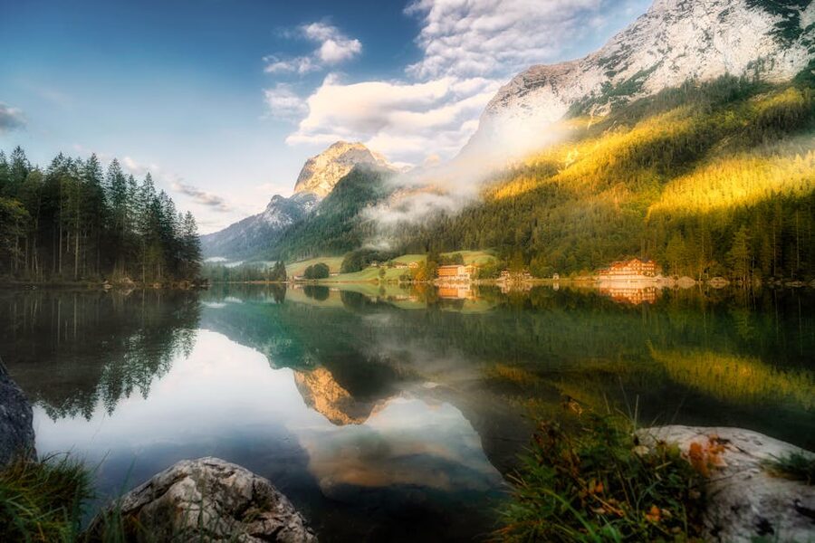 Hintersee lake in Ramsau bei Berchtesgaden