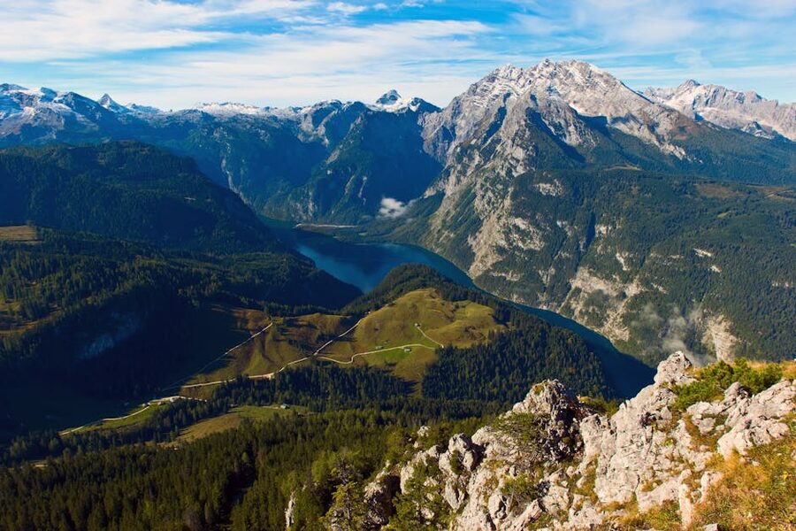 Konigssee in Berchtesgaden National Park aerial