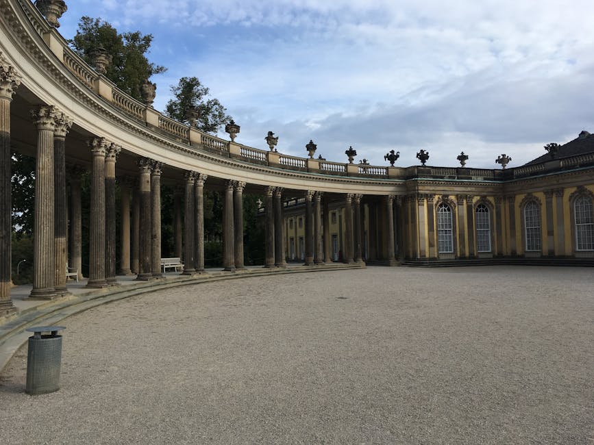 Sanssouci colonnade with classical columns Potsdam