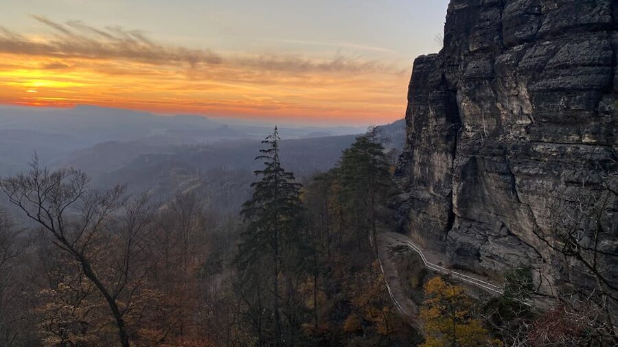 Bohemian Switzerland sunset cliffs