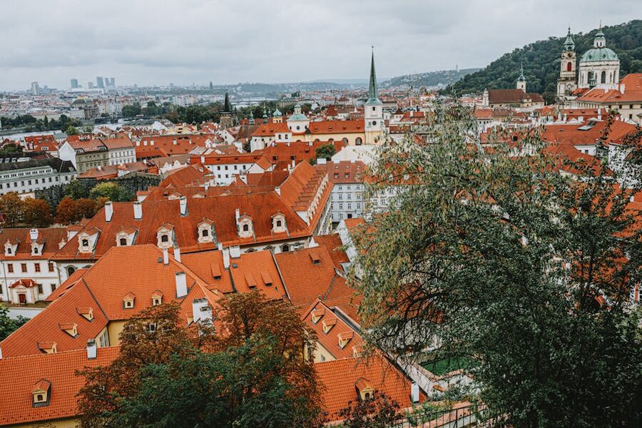 Prague Old Town red rooftops