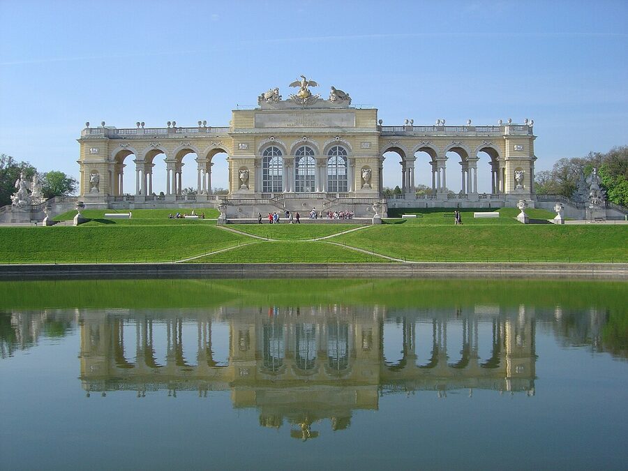 Gloriette pavilion on the hill above Schonbrunn Palace