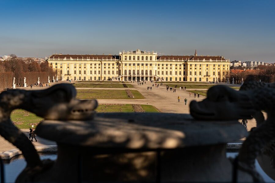 Schonbrunn Palace viewed from the gardens