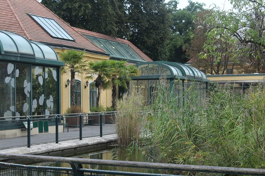 Historic bird house Vogelhaus at Schonbrunn zoo