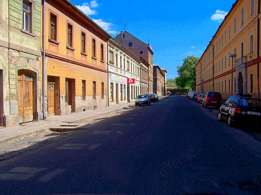 A street in the former Jewish ghetto of Terezin, Czech Republic