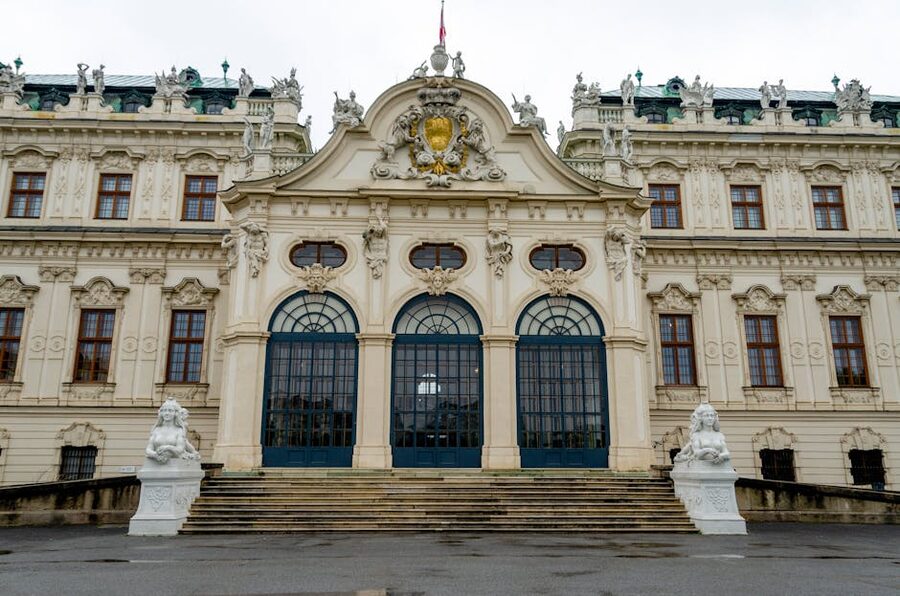 Belvedere grand front facade Vienna