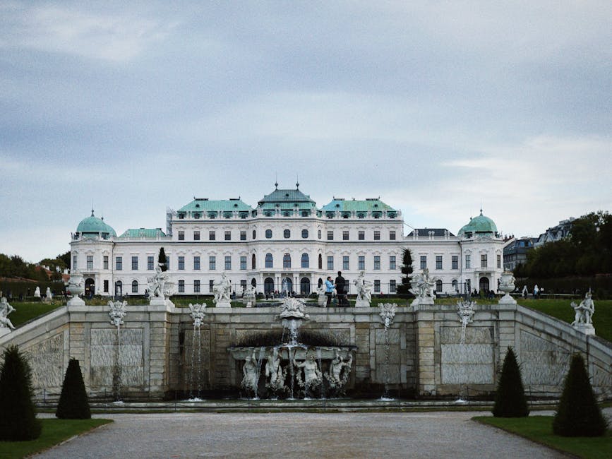 Belvedere ornate fountain vista Vienna