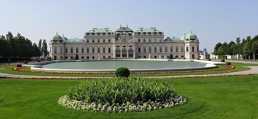 Belvedere palace south view Prince Eugene Vienna