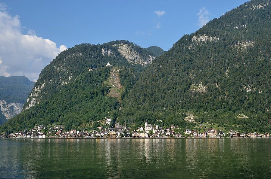 Hallstatt seen from the opposite shore of the lake