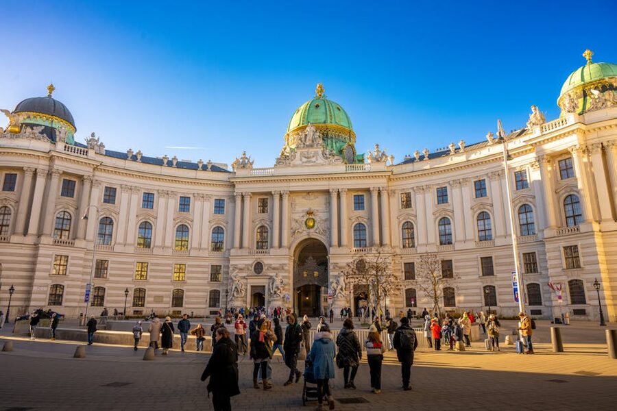 Hofburg courtyard visitors Vienna