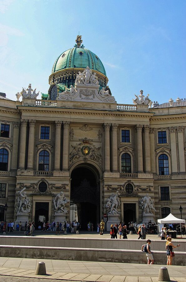 Hofburg entrance from Michaelerplatz Vienna