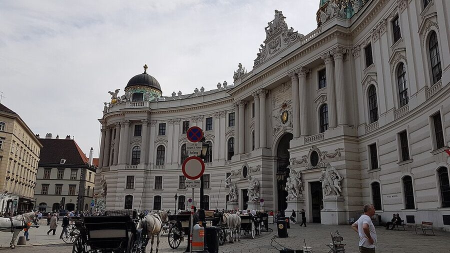 Hofburg entrance from Michaelerplatz Vienna